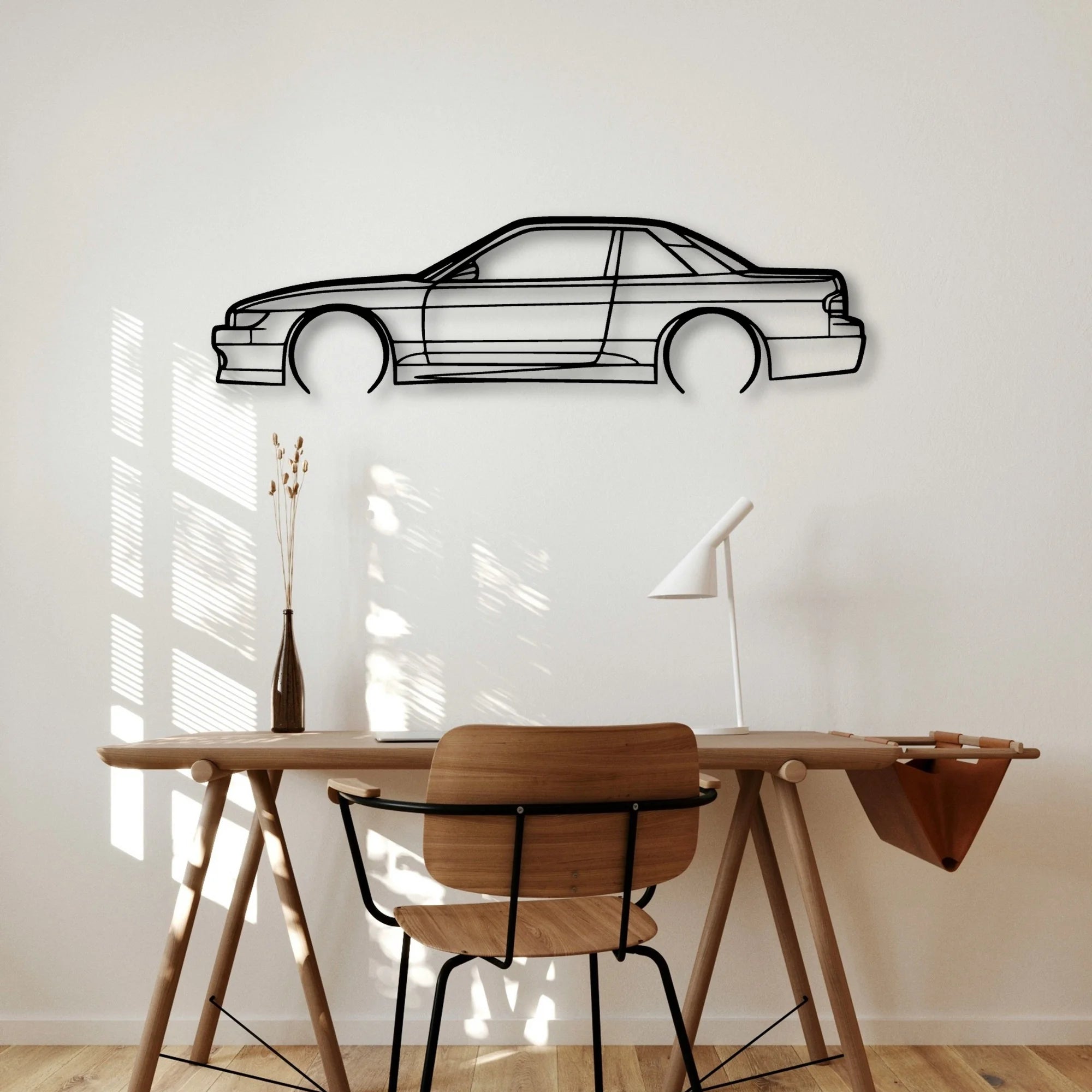 S13 Classic Silhouette Metal Wall Art - Automotive Garage Decor