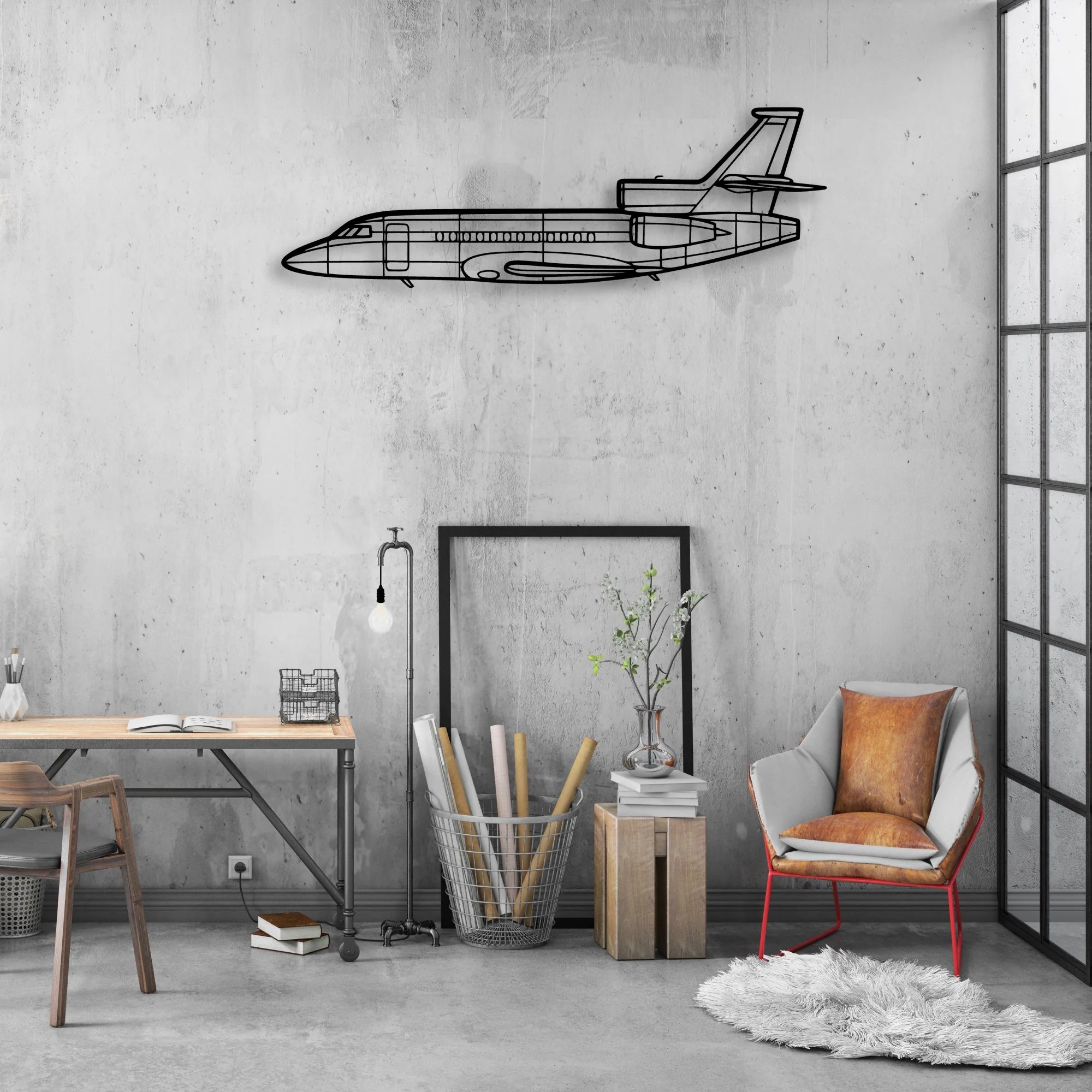 Savage Cruiser Classic Aircraft Silhouette Metal Wall Art - Aviation Hangar Decor