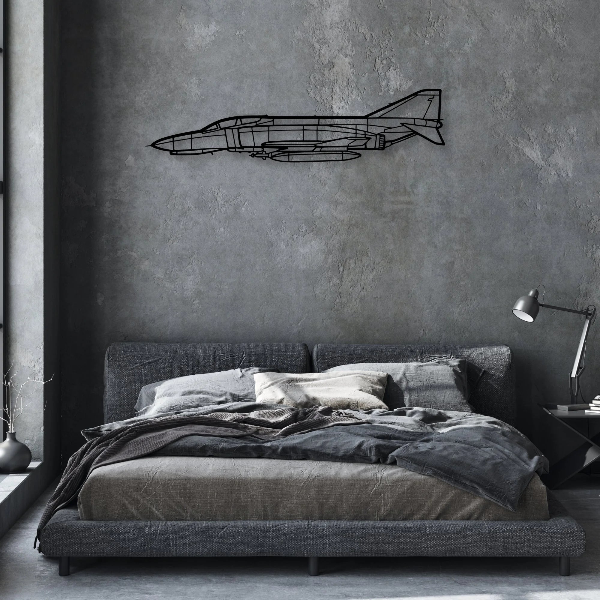 Spitfire MK IX-2 Classic Aircraft Silhouette Metal Wall Art - Aviation Hangar Decor