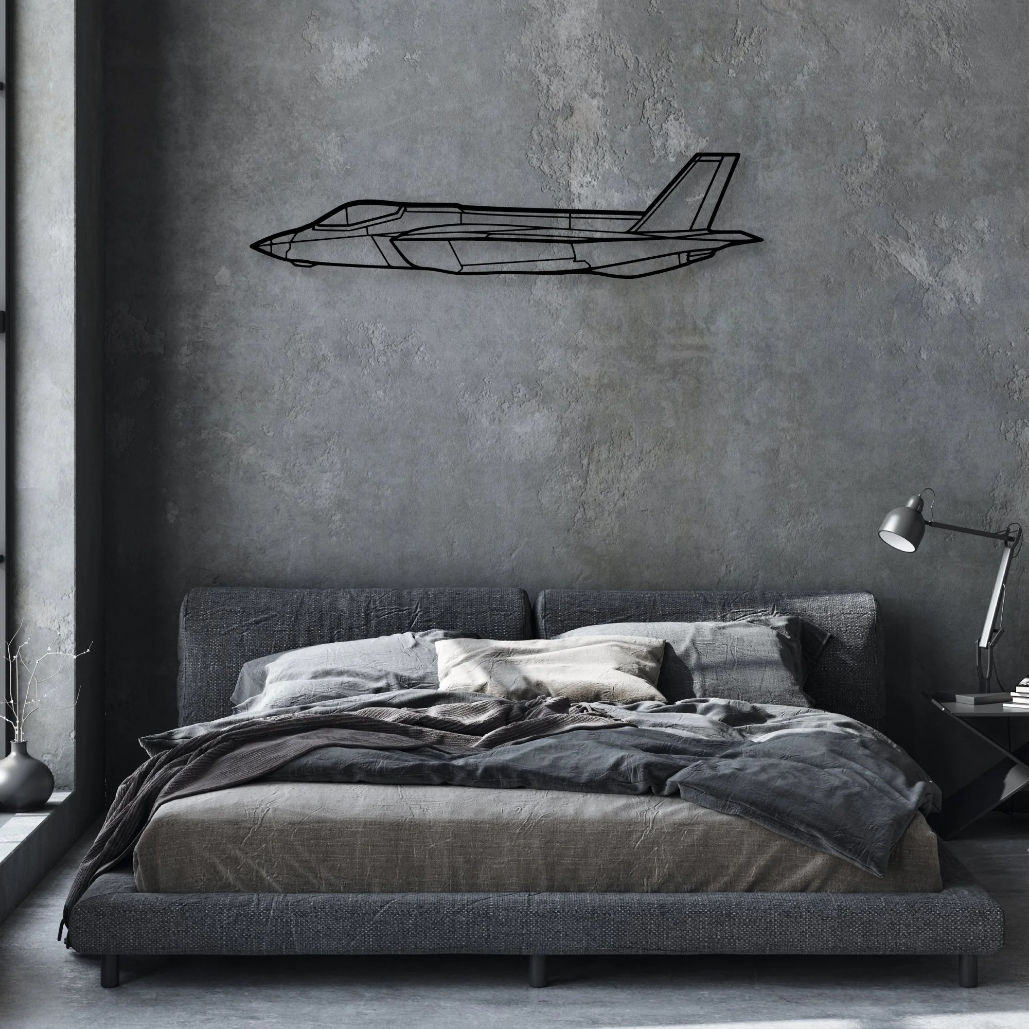 Spitfire MK IX Classic Aircraft Silhouette Metal Wall Art - Aviation Hangar Decor