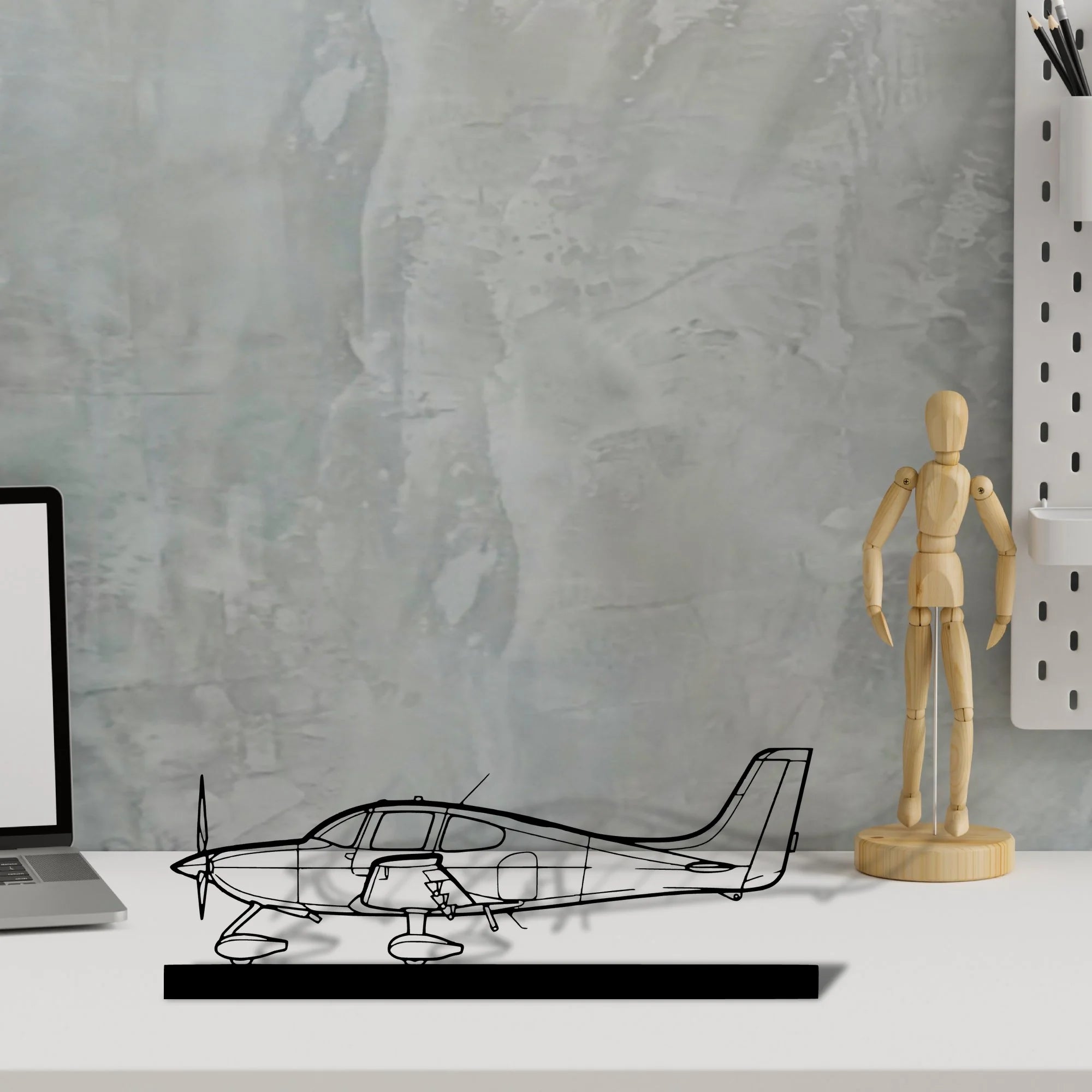 sr22 Silhouette Metal Art Stand - Aero Silhouette