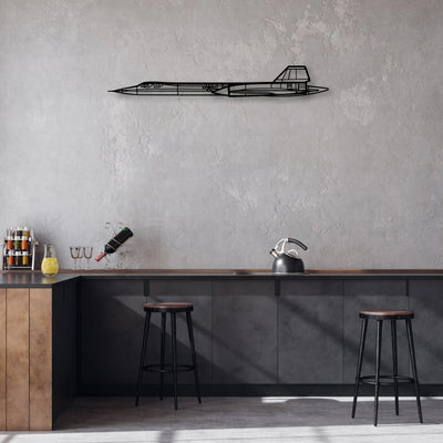 SR71 Blackbird Classic Aircraft Silhouette Metal Wall Art - Aviation Hangar Decor