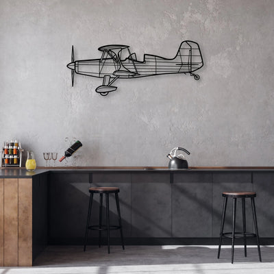 Starduster TOO-2 Classic Aircraft Silhouette Metal Wall Art - Aviation Hangar Decor
