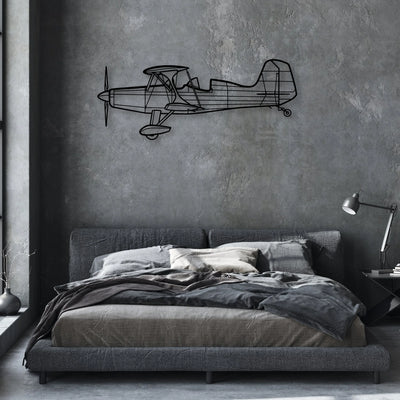 Starduster Too Classic Aircraft Silhouette Metal Wall Art - Aviation Hangar Decor