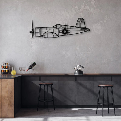 Stearman 2 Classic Aircraft Silhouette Metal Wall Art - Aviation Hangar Decor