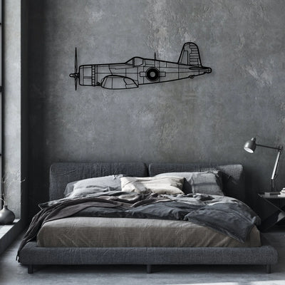 Stearman 2 Classic Aircraft Silhouette Metal Wall Art - Aviation Hangar Decor