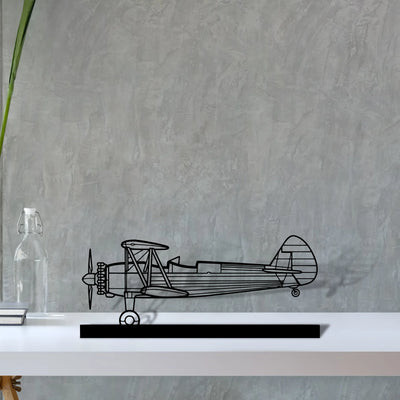 stearman-75-2 Silhouette Metal Art Stand - Aero Silhouette