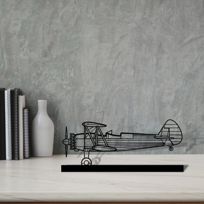 stearman-75-2 Silhouette Metal Art Stand - Aero Silhouette