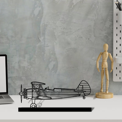 stearman-75-2 Silhouette Metal Art Stand - Aero Silhouette