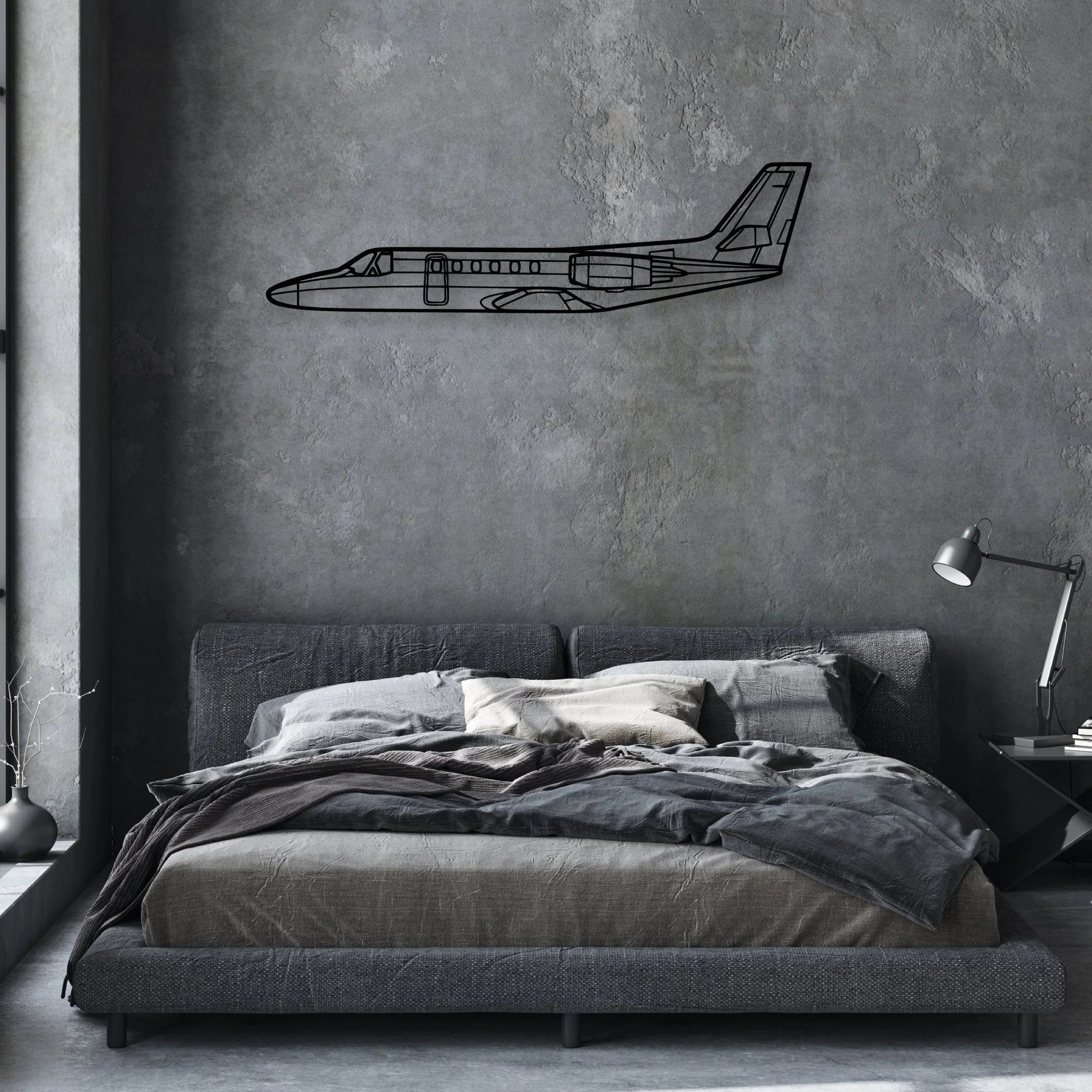 Stearman 75 Classic Aircraft Silhouette Metal Wall Art - Aviation Hangar Decor