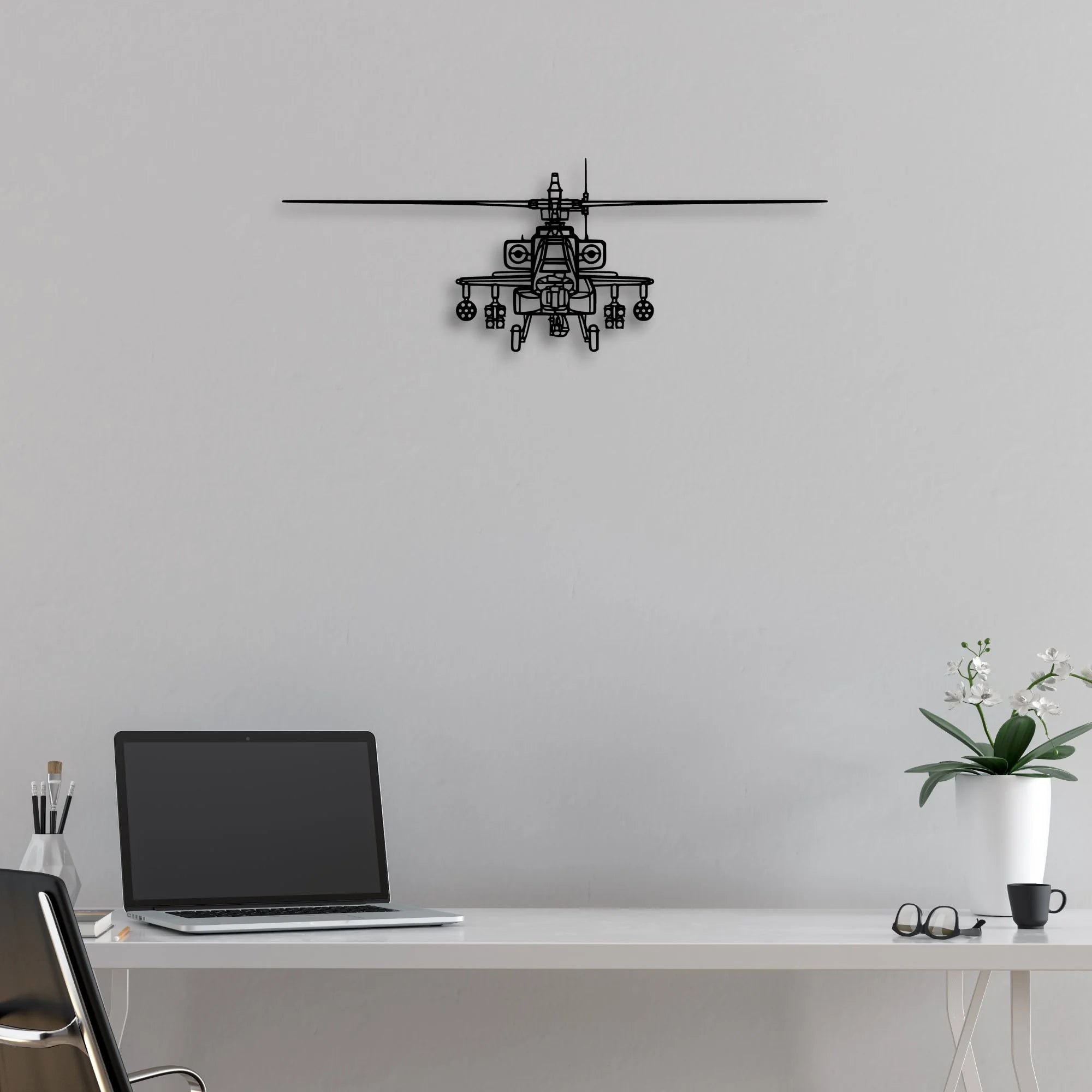 Stearman Classic Aircraft Silhouette Metal Wall Art - Aviation Hangar Decor