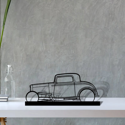 street-rod-1932 Silhouette Metal Art Stand - Aero Silhouette