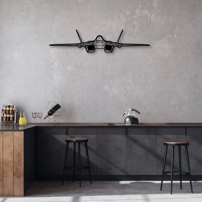 SU-57 Classic Aircraft Silhouette Metal Wall Art - Aviation Hangar Decor