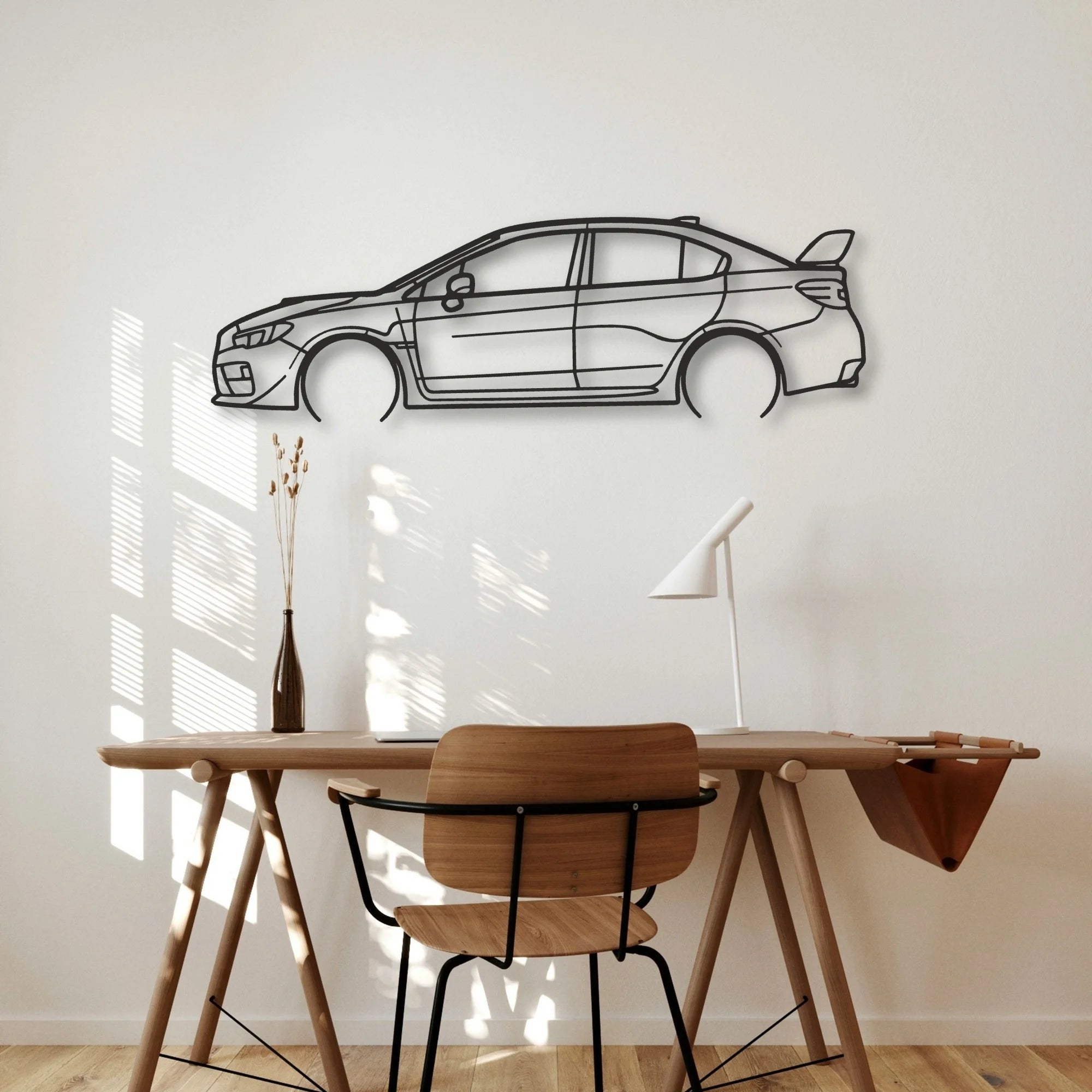 Subaru WRX Classic Silhouette Metal Wall Art - Automotive Garage Decor