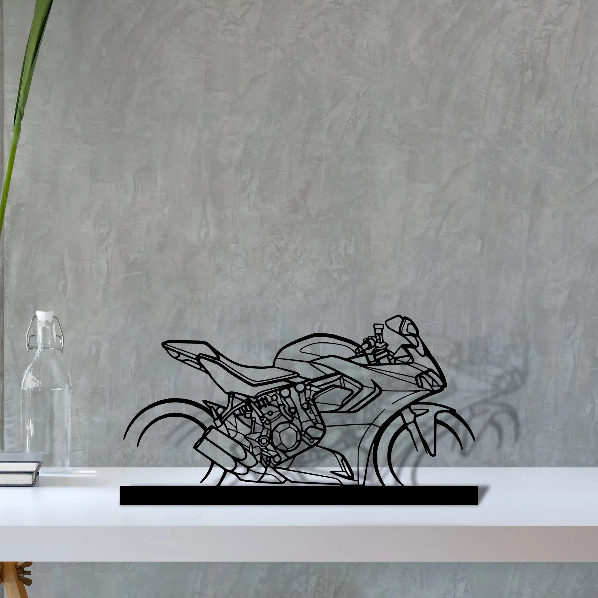 supersport-950s-2022 Silhouette Metal Art Stand - Aero Silhouette