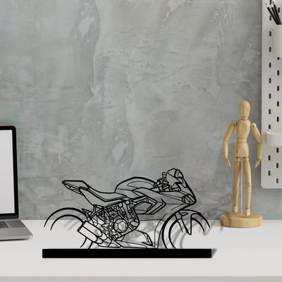 supersport-950s-2022 Silhouette Metal Art Stand - Aero Silhouette