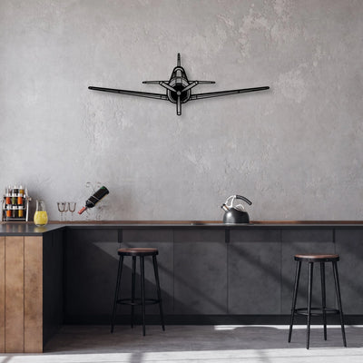 T-28 Trojan Classic Aircraft Silhouette Metal Wall Art - Aviation Hangar Decor