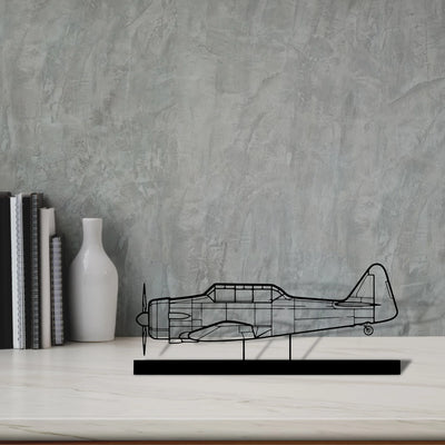 t-6g-texan-2 Silhouette Metal Art Stand - Aero Silhouette