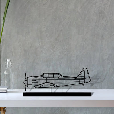 t-6g-texan-3 Silhouette Metal Art Stand - Aero Silhouette
