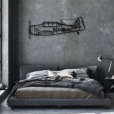 T33 2 Classic Aircraft Silhouette Metal Wall Art - Aviation Hangar Decor