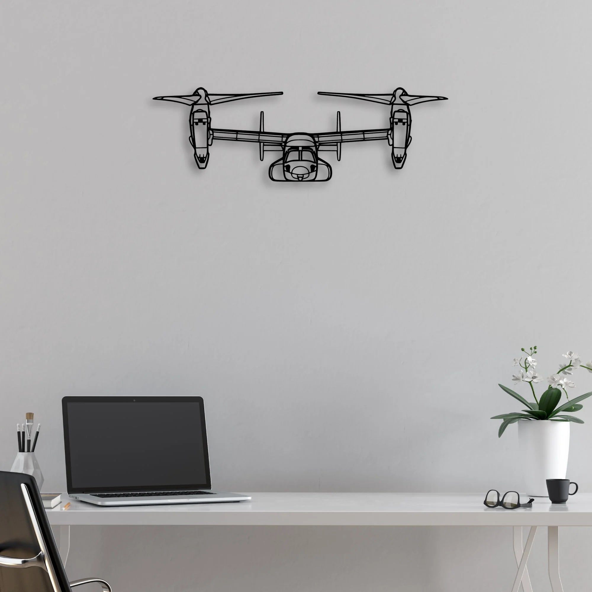 TBM-3N Avenger Classic Aircraft Silhouette Metal Wall Art - Aviation Hangar Decor