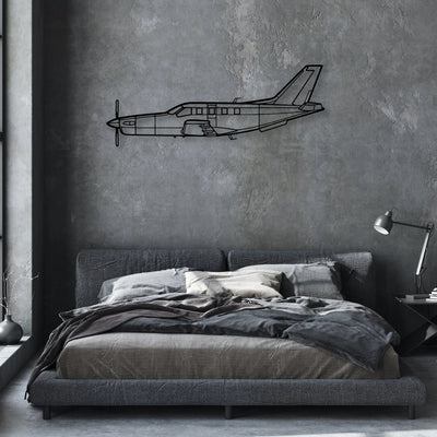TBM-700B 2 Classic Aircraft Silhouette Metal Wall Art - Aviation Hangar Decor