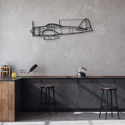 TBM-700B Classic Aircraft Silhouette Metal Wall Art - Aviation Hangar Decor