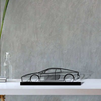 testarossa Silhouette Metal Art Stand - Aero Silhouette