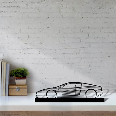 testarossa Silhouette Metal Art Stand - Aero Silhouette
