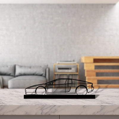 testarossa Silhouette Metal Art Stand - Aero Silhouette