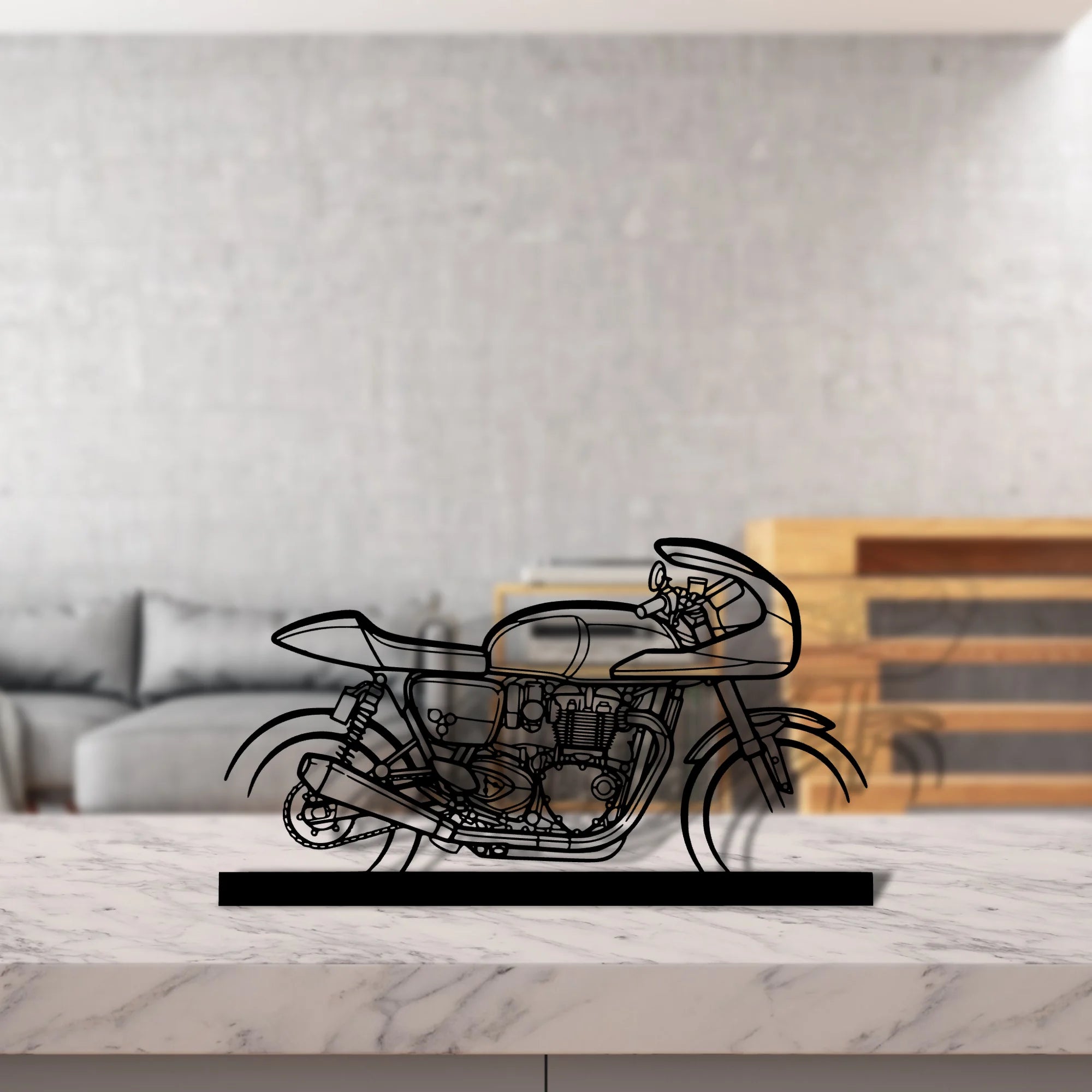 thruxton-tfc Silhouette Metal Art Stand - Aero Silhouette