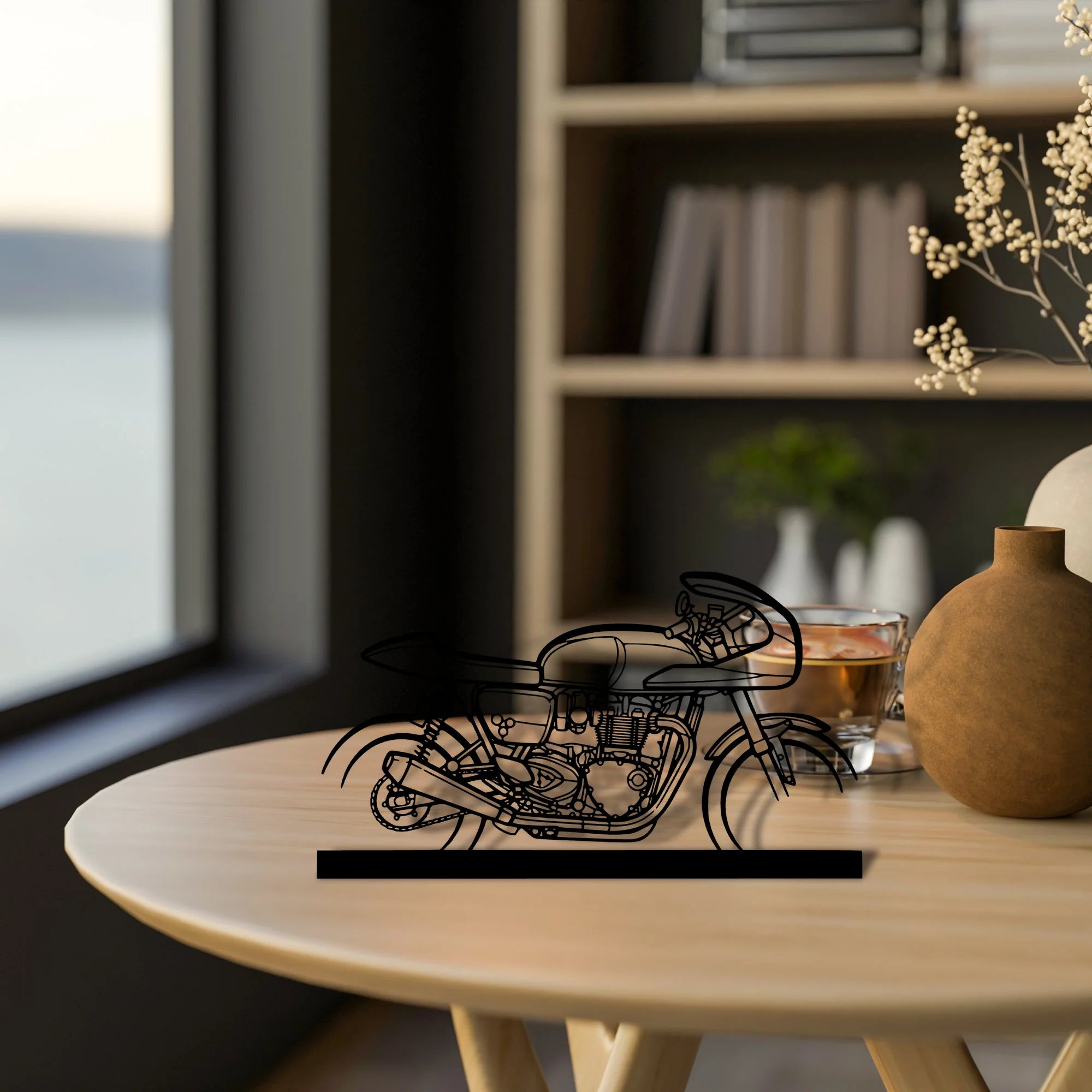 thruxton-tfc Silhouette Metal Art Stand - Aero Silhouette