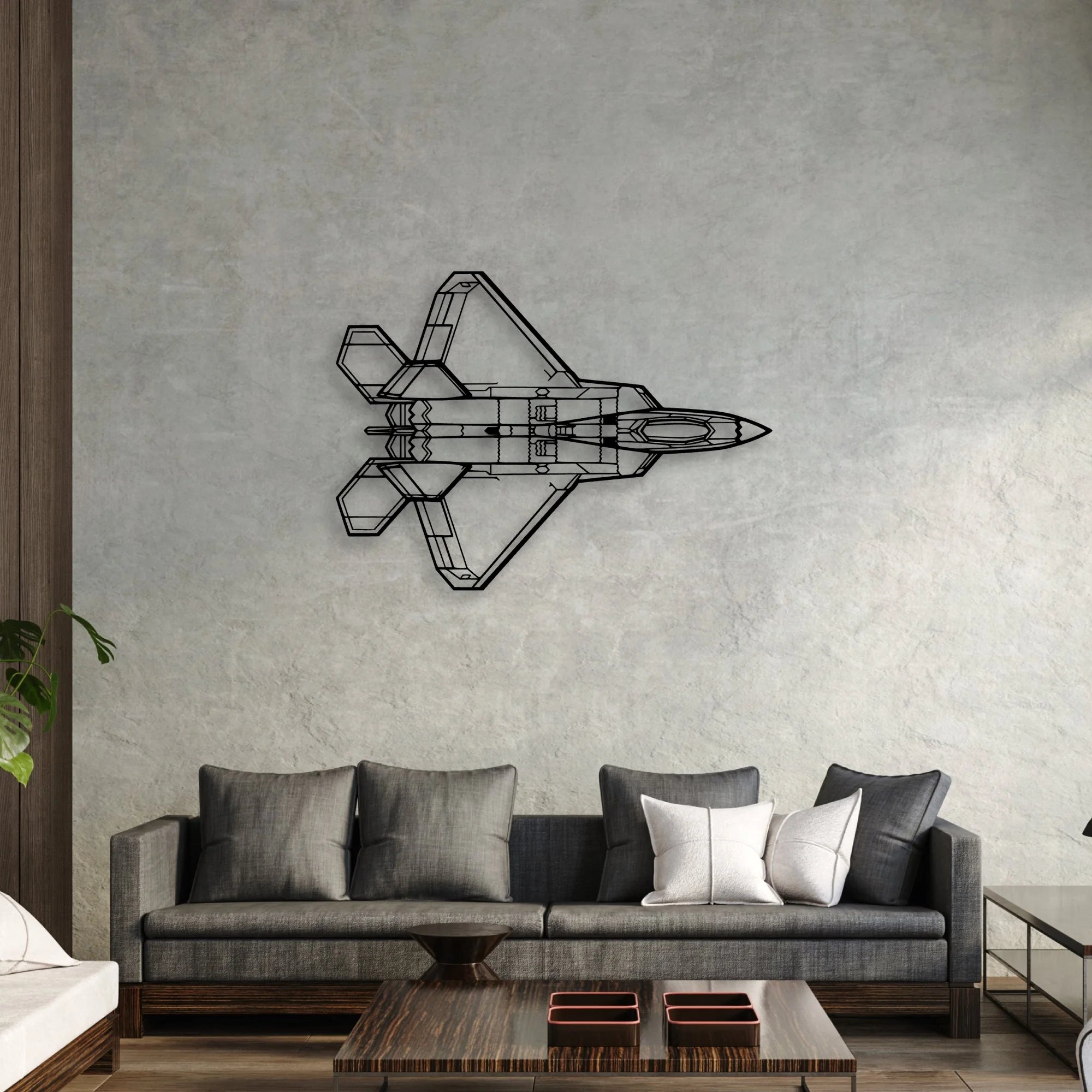 Tornado 2 Classic Aircraft Silhouette Metal Wall Art - Aviation Hangar Decor
