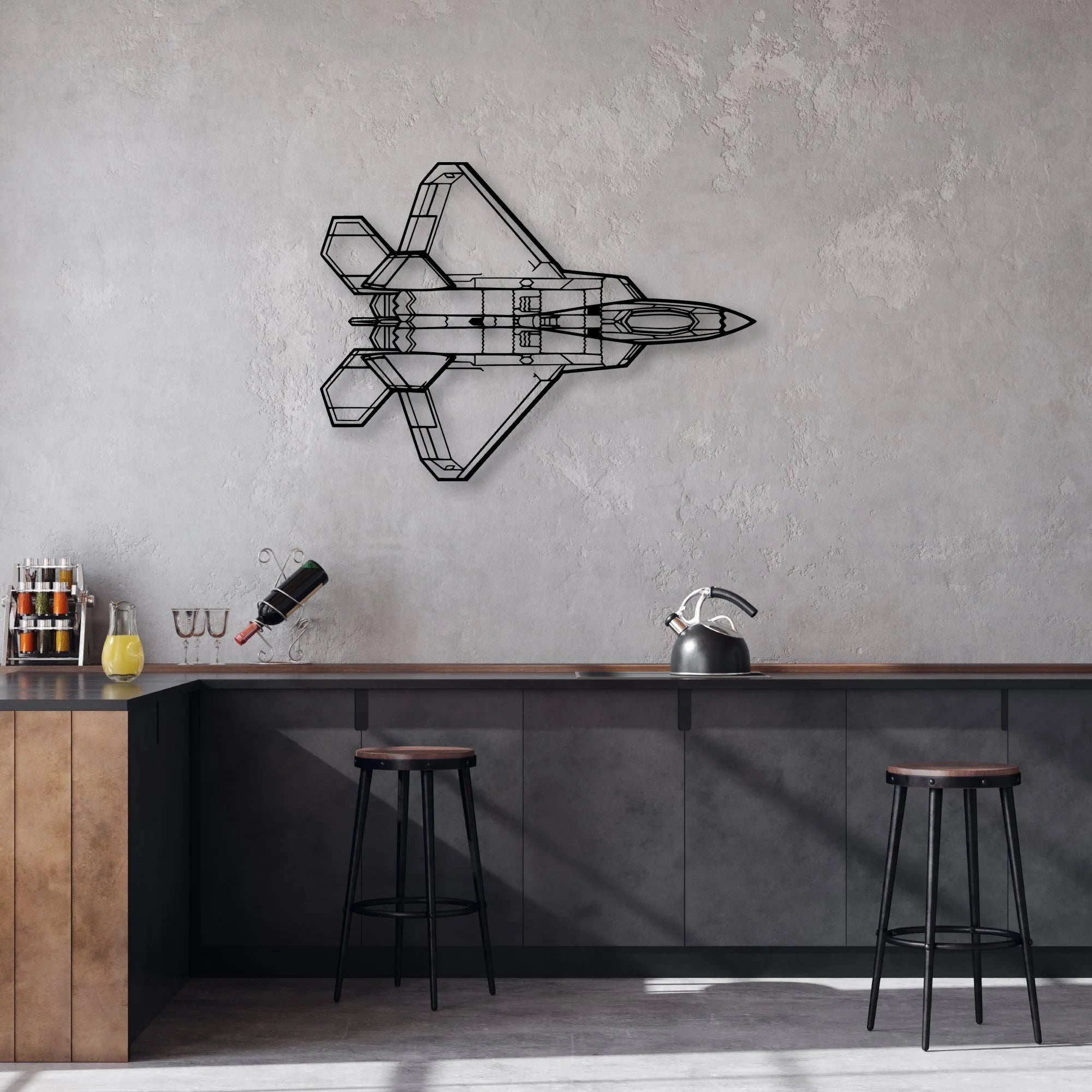 Tornado 2 Classic Aircraft Silhouette Metal Wall Art - Aviation Hangar Decor