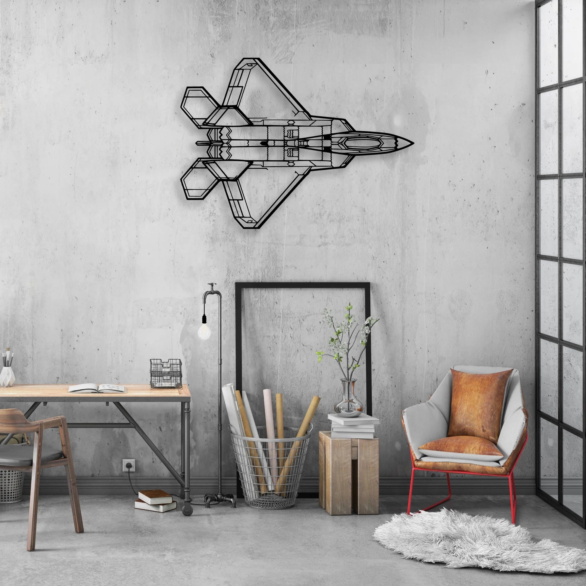 Tornado 2 Classic Aircraft Silhouette Metal Wall Art - Aviation Hangar Decor