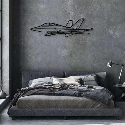 Tornado 3 Classic Aircraft Silhouette Metal Wall Art - Aviation Hangar Decor