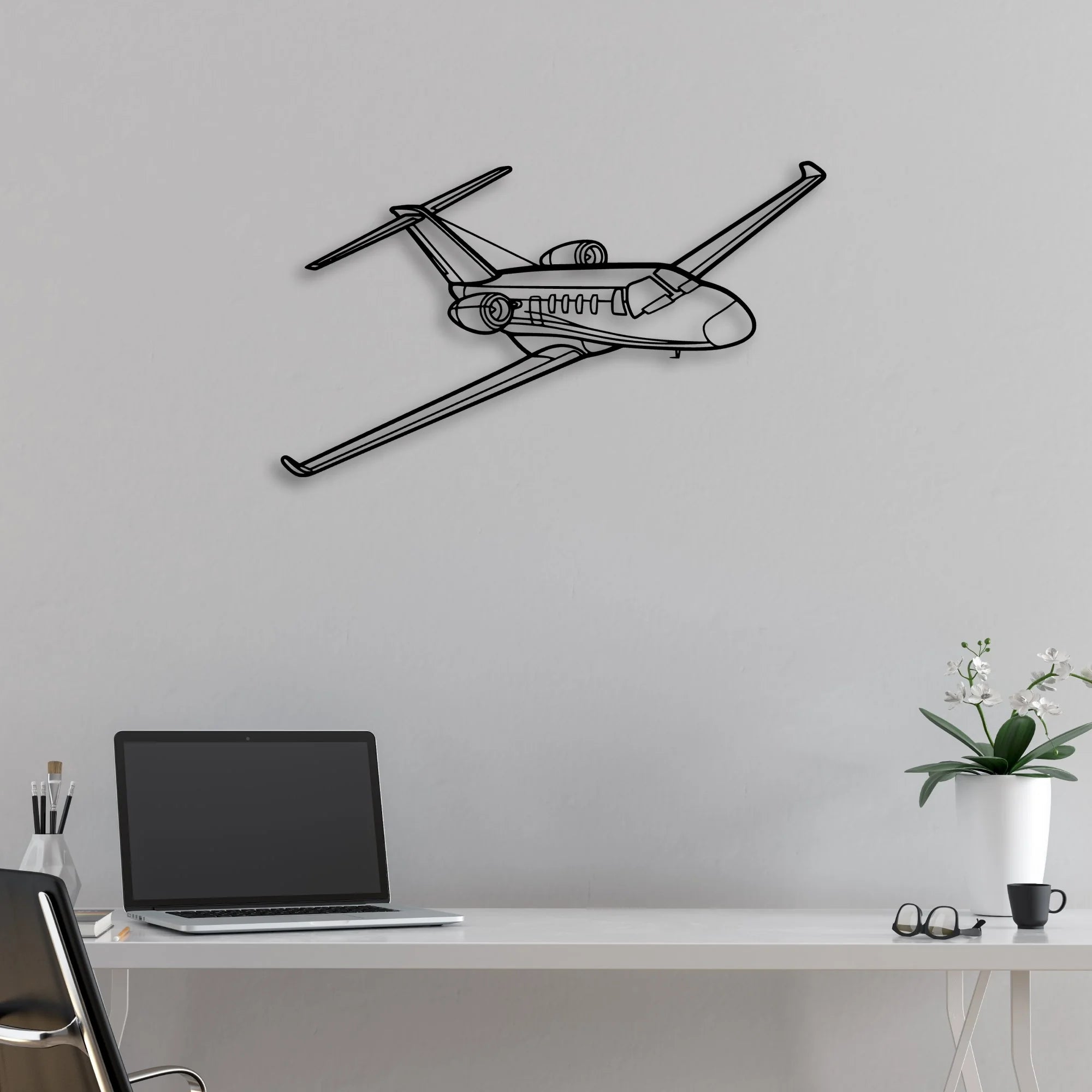 Tornado 5 Classic Aircraft Silhouette Metal Wall Art - Aviation Hangar Decor