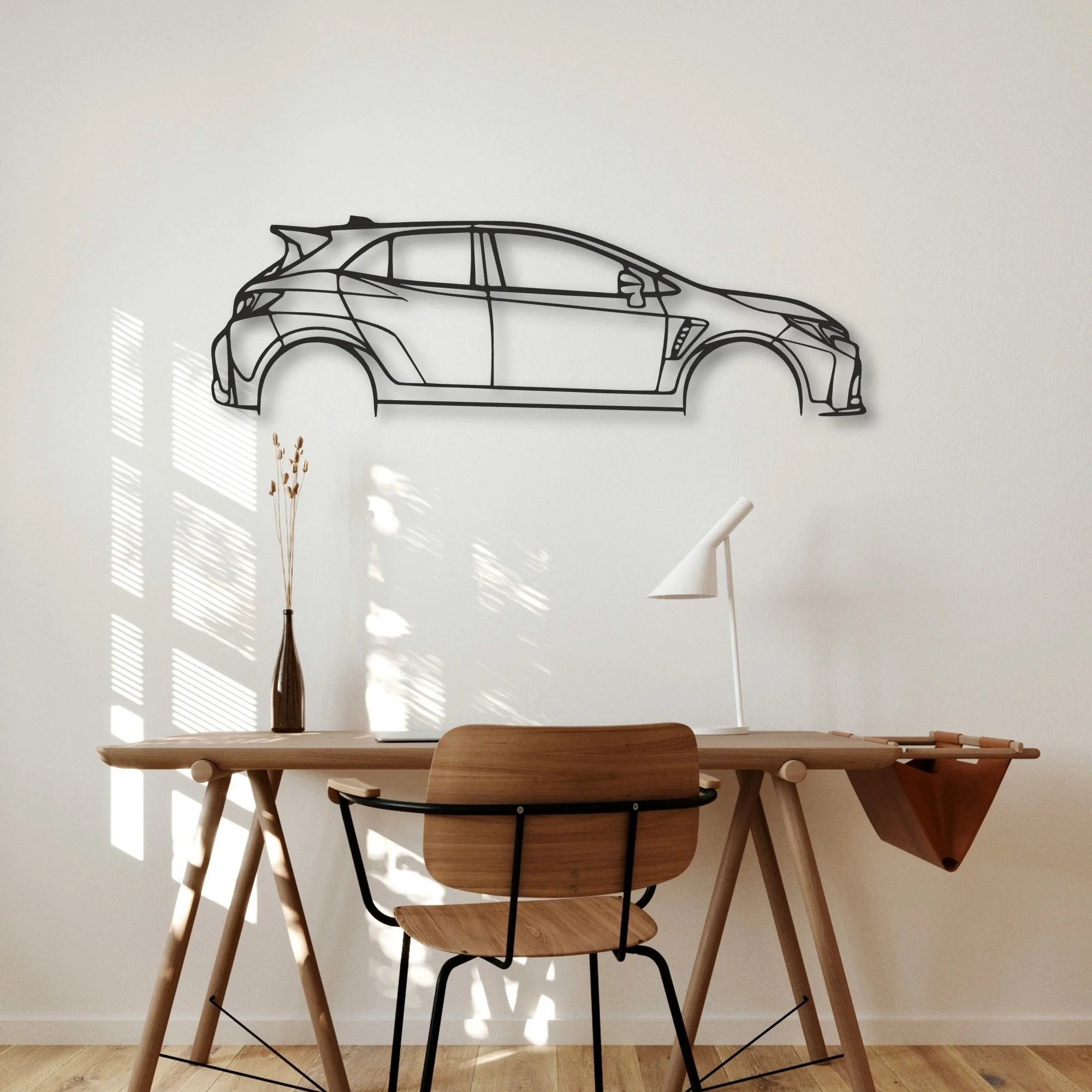 Toyota Corolla GR Classic Silhouette Metal Wall Art - Automotive Garage Decor