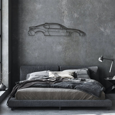 toyota gr86 Classic Silhouette Metal Wall Art - Automotive Garage Decor