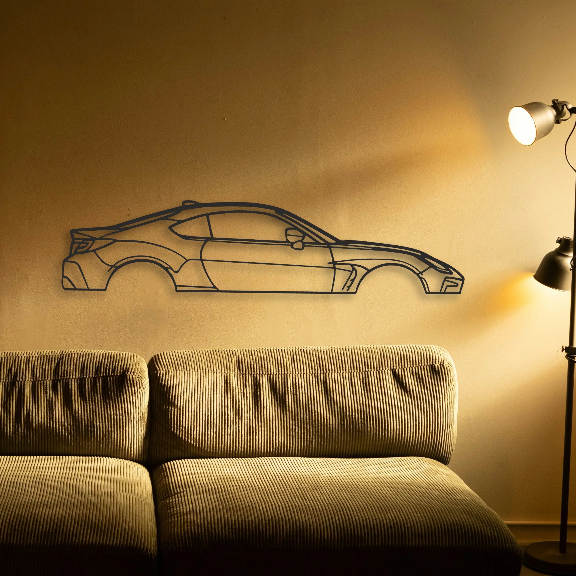 Toyota GR86 Classic Silhouette Metal Wall Art - Automotive Garage Decor
