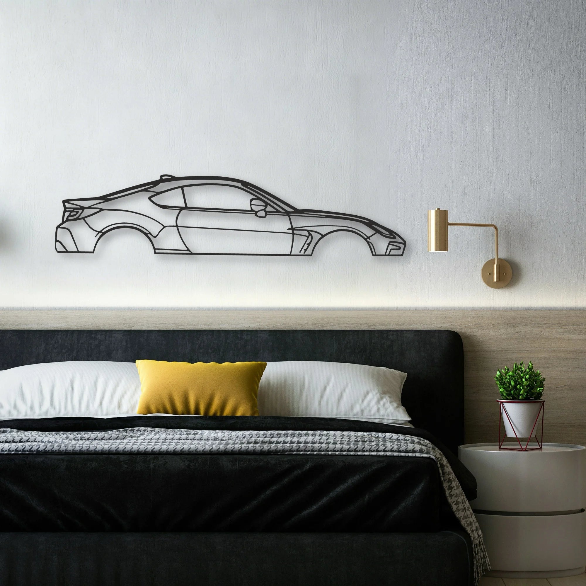 Toyota GR86 Classic Silhouette Metal Wall Art - Automotive Garage Decor
