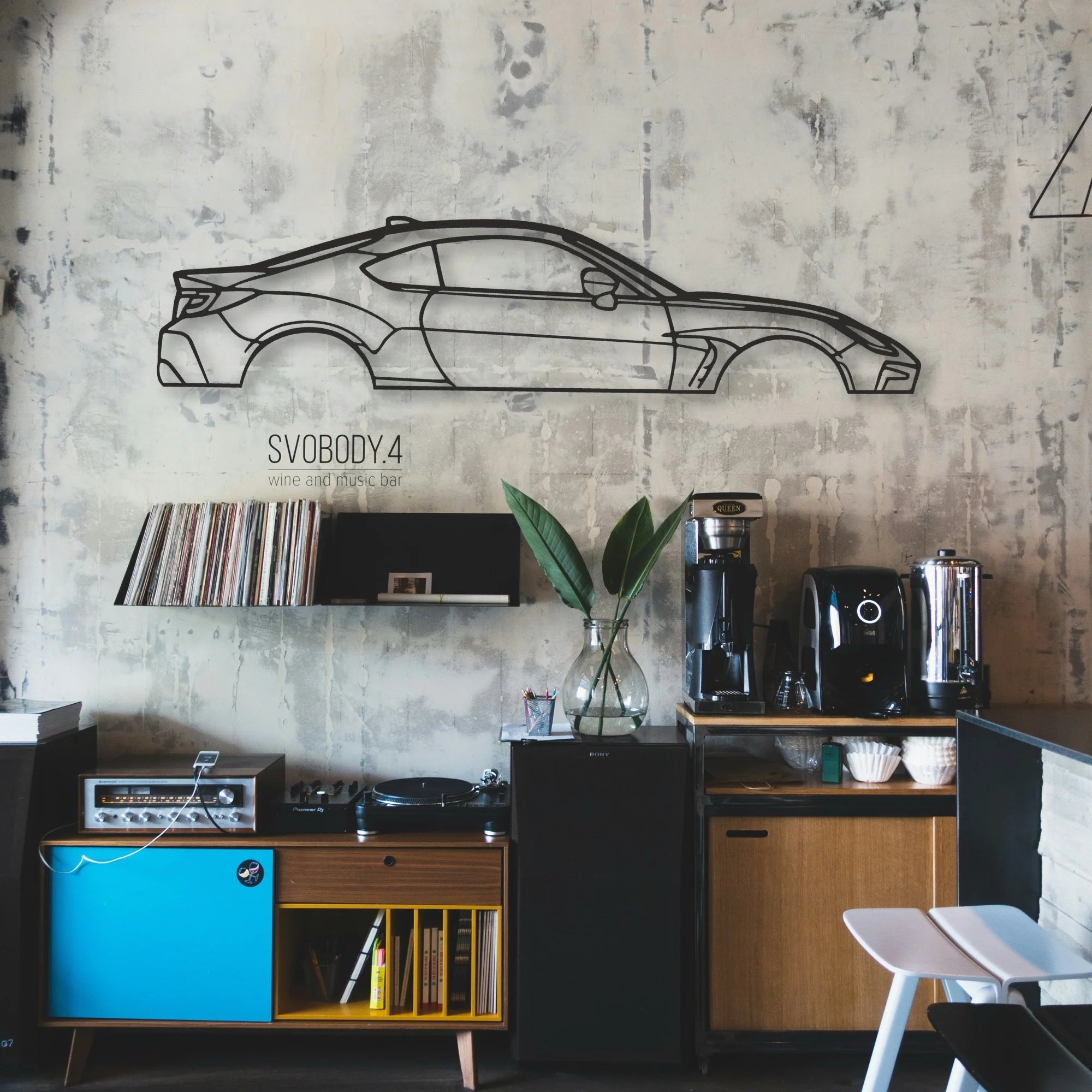 Toyota GR86 Classic Silhouette Metal Wall Art - Automotive Garage Decor
