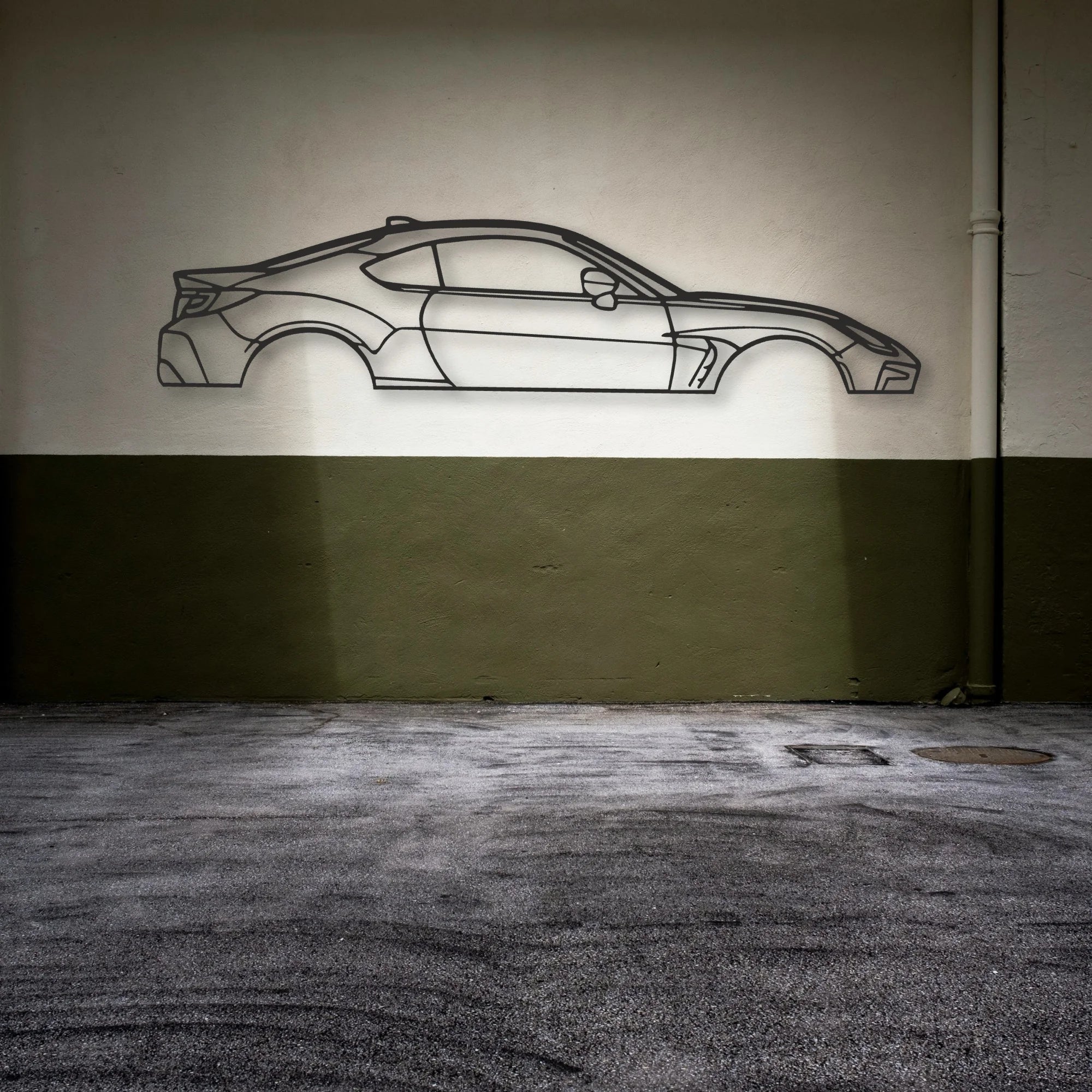 Toyota GR86 Classic Silhouette Metal Wall Art - Automotive Garage Decor