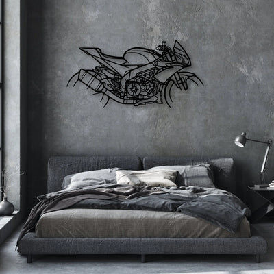 Tuono 2018 2 Classic Motorcycle Silhouette Metal Wall Art - Moto Garage Decor