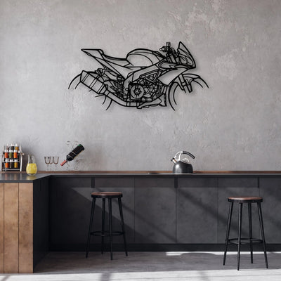 Tuono 2018 Classic Motorcycle Silhouette Metal Wall Art - Moto Garage Decor