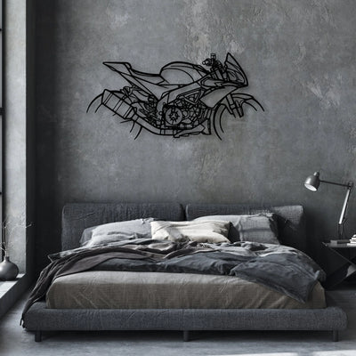 Tuono 2018 Classic Motorcycle Silhouette Metal Wall Art - Moto Garage Decor