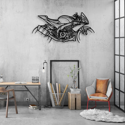 Tuono 2018 Classic Motorcycle Silhouette Metal Wall Art - Moto Garage Decor
