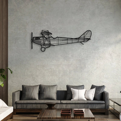 Typhoon Classic Aircraft Silhouette Metal Wall Art - Aviation Hangar Decor
