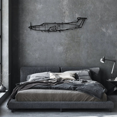U-28A Draco Classic Aircraft Silhouette Metal Wall Art - Aviation Hangar Decor
