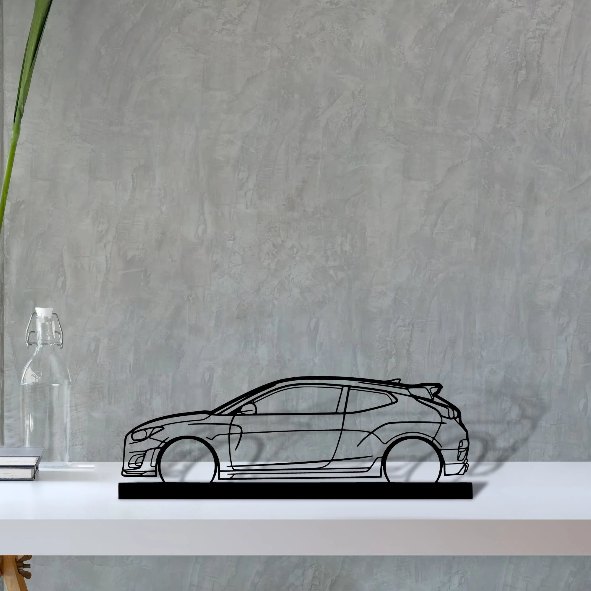 veloster-n Silhouette Metal Art Stand - Aero Silhouette